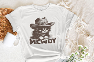 Meowdy Cute Cat, Ranch Life Png, Rod