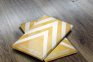 Gold Chevron Business Card