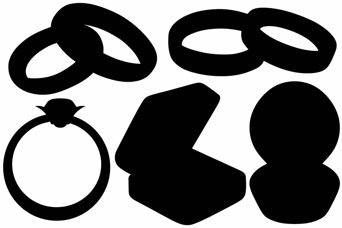 Wedding rings, an Outline Icon by LineworkStock (Photo 3 of 3)
