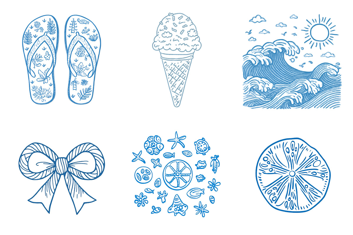 Coastal Summer Png Clipart Bundle, an Illustration by SinaCreation (Photo 2 of 11)