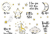 Goodnight Kid Elements & 70 Patterns, a Pattern Graphic by Sopelkin (Thumbnail 3 of 10)
