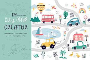 City Map Creator (cartoon clipart)