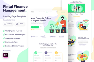 Fintal - Finance Landing Page