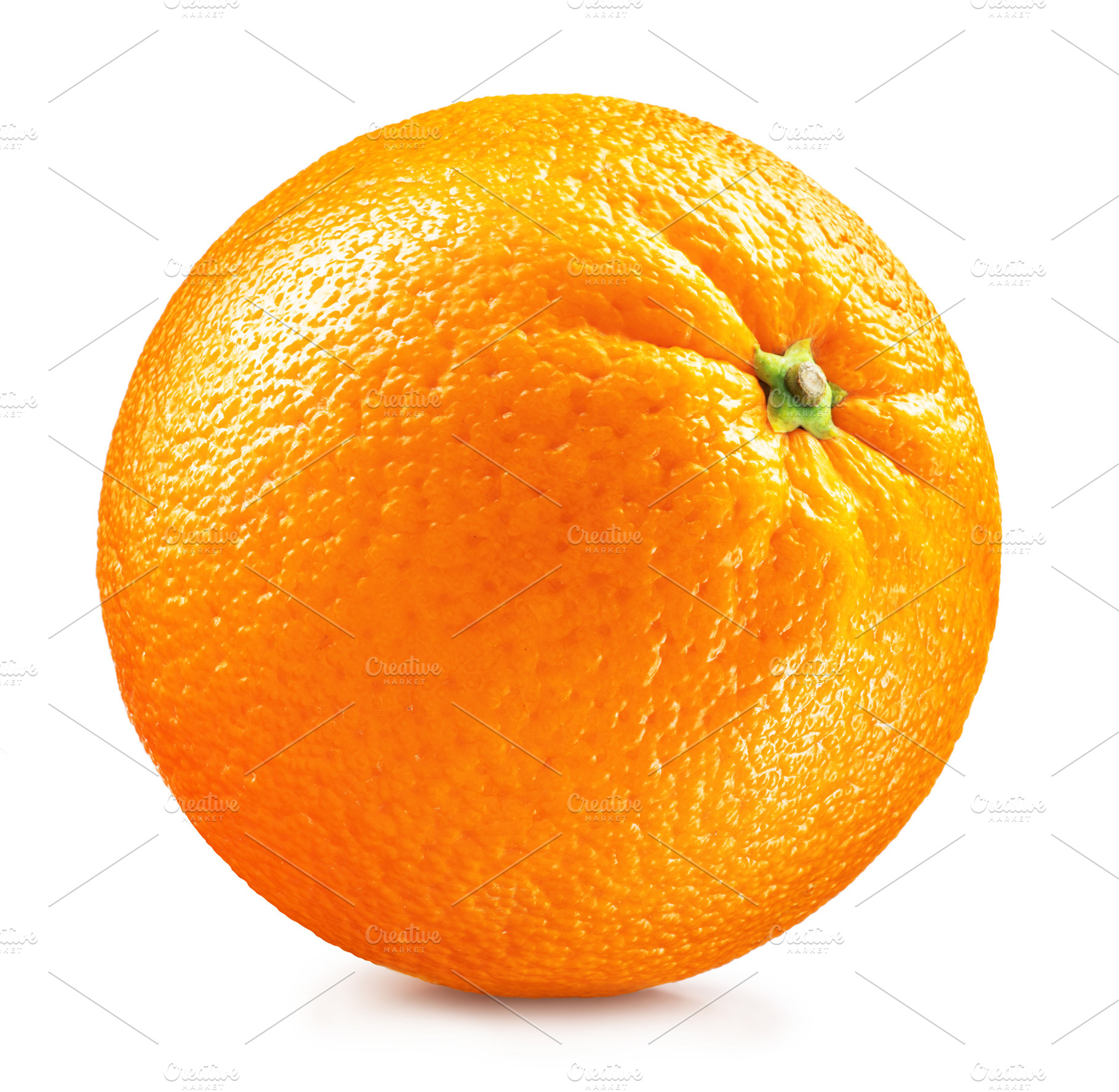Ripe orange fruit isolated on white, a Food & Drink Photo by Volff