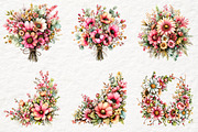 Whimsical Cottage Summer Floral, a Transportation Illustration by Watercolor design (Thumbnail 2 of 6)