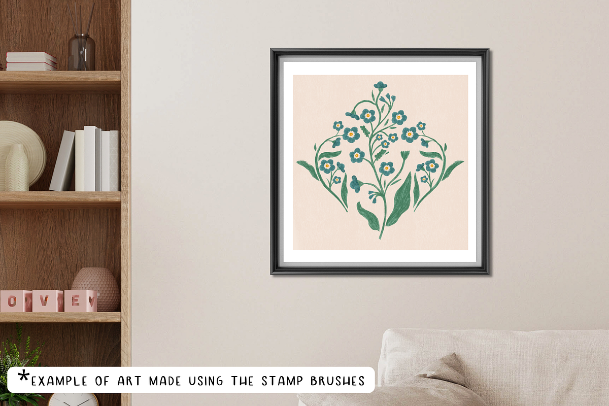 Procreate Stamps - Forget-Me-Not, a Brush Add-On by Gabba Delgado (Photo 3 of 4)