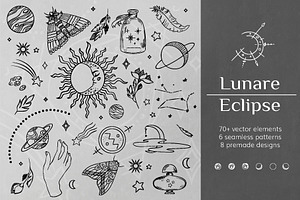 Lunare Eclipse / Vector Clipart Set