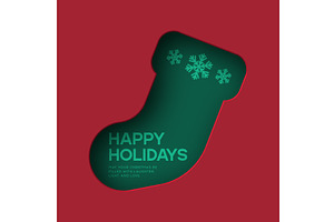 Christmas greeting card, an Object Illustration by Liudmyla Matviiets
