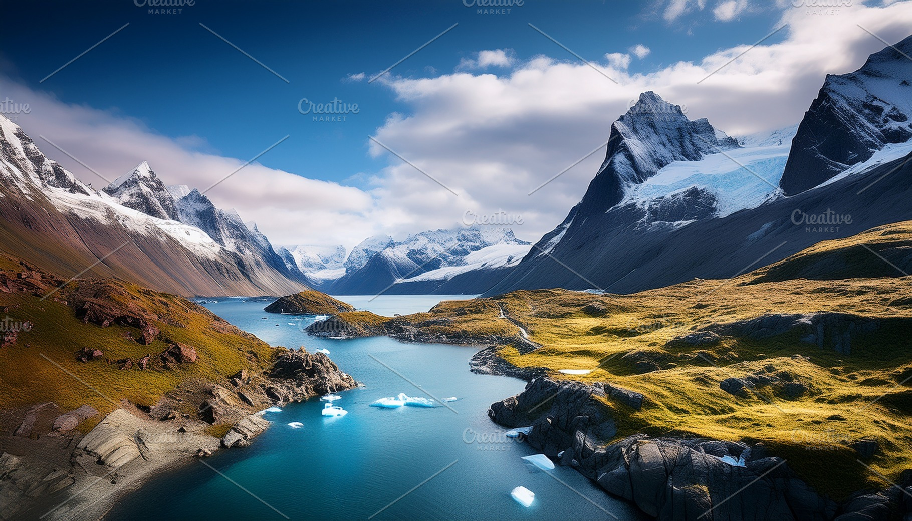 nordic natural landscape AI generated, a Photo by WorldOfPhotos