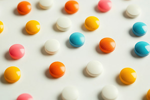 Colorful collection of pills,capsule, a Photo by Pavel_design
