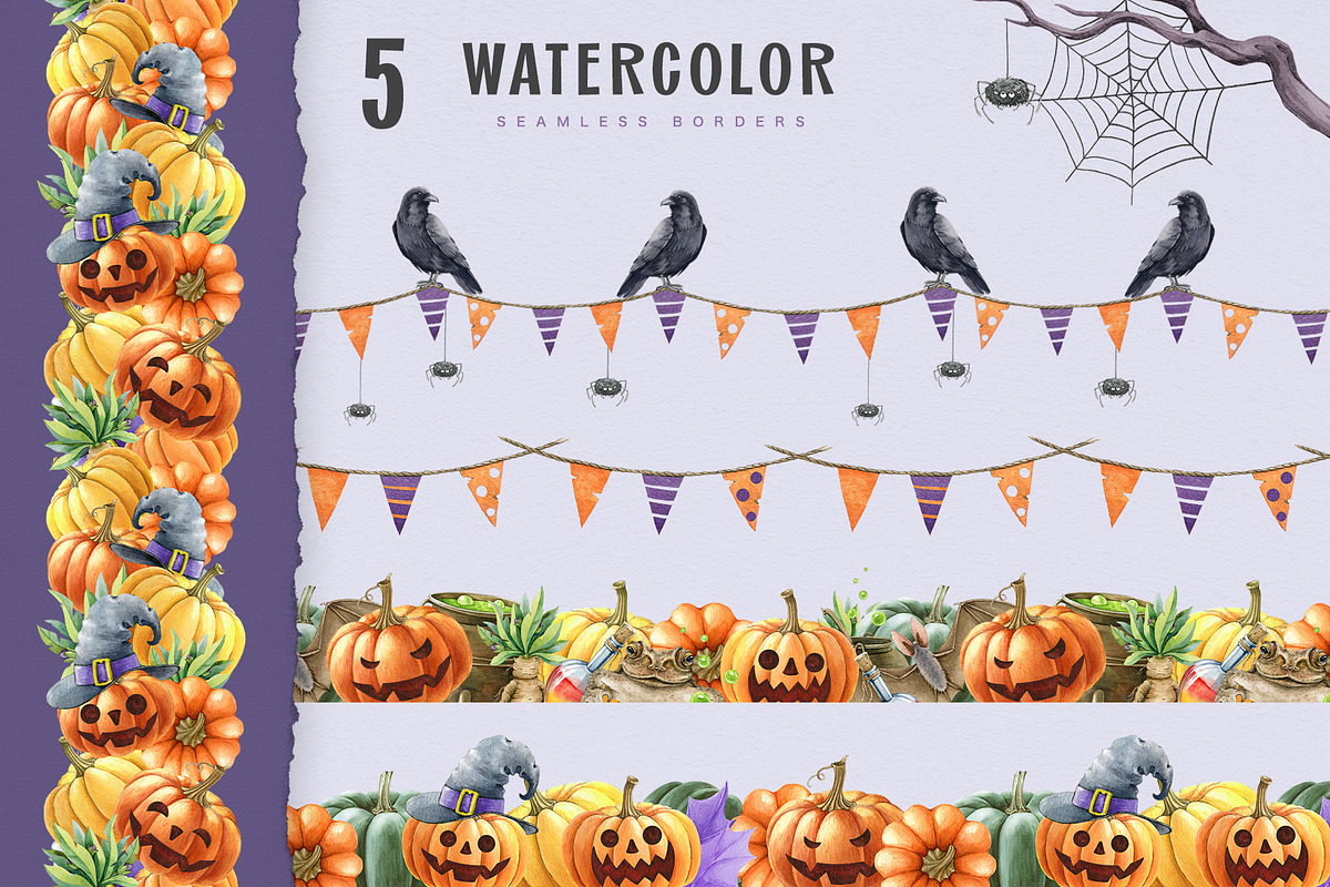 Halloween Watercolor Clipart, a Seasonal Illustration by AnitaPol (Photo 18 of 20)