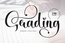Grading | Script Font