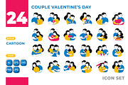 Couple Valentine's Day Icon Set, an Icon by MEDZ (Thumbnail 1 of 5)