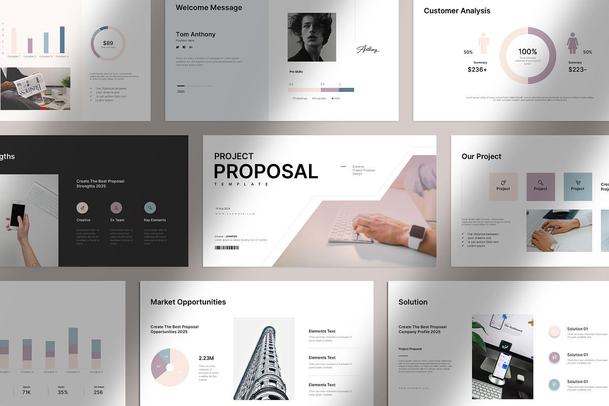 Project Proposal Presentation Layout, a Presentation Template by SparkPro