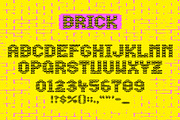 Block Head | Pixel Brick Fun Font, a Slab Serif Font by HeyAidan (Thumbnail 3 of 8)