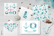 Marine Watercolor Collection, a Texture Illustration by WinWinFolly (Thumbnail 2 of 7)