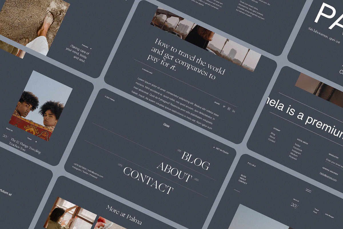 Palma - Blog UI Kit Template, an UI Kit Template by Skolastika Phoebe (Photo 2 of 7)