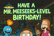 Rick and Morty Birthday Cards Bday, an Illustration by IconValue (Thumbnail 8 of 14)