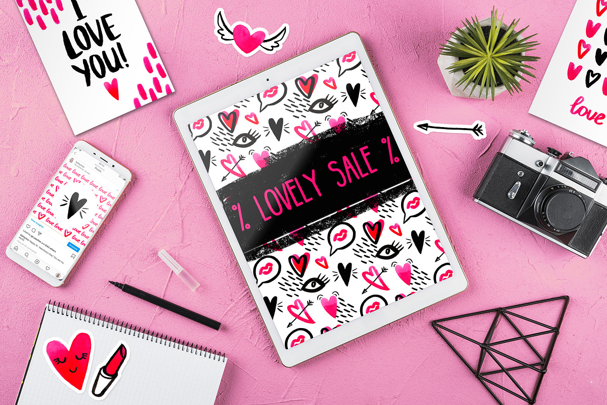 Doodle Hearts set, a Decorative Illustration by Ekaterina Goncharova (Photo 6 of 10)