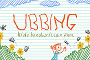 Ubbing-Kid Handwritten Like Font, a Handwritten Font by Mofr 24 (Thumbnail 1 of 8)