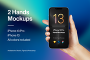 Hand Mockups iPhone 13 Pro, normal, an iPhone Mockup by Pierre Borodin (Thumbnail 1 of 10)