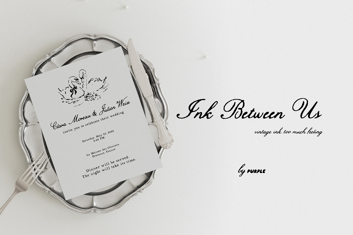 Ink Between Us - Romantic Line Art, a Decorative Illustration by Purple (Photo 8 of 17)