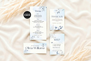 Dusty Blue Floral Wedding Suite, an Invitation Template by Arslan (Thumbnail 3 of 6)