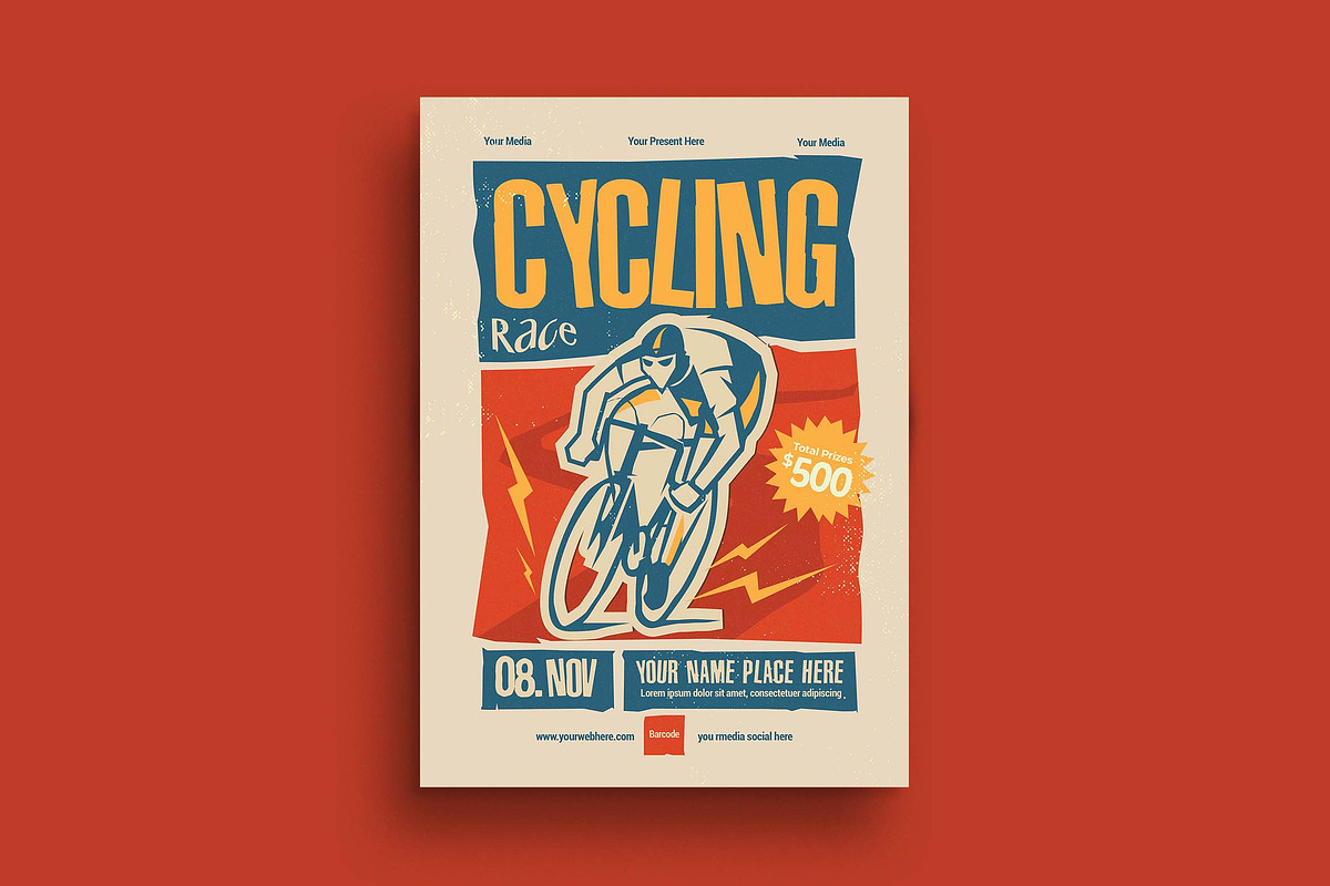 Cycling Race Flyer, a Flyer Template by megarez (Photo 1 of 3)