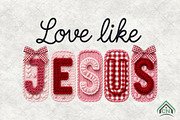 Love Like Jesus Faux Crochet PNG, an Illustration by Craft Nest (Thumbnail 1 of 4)