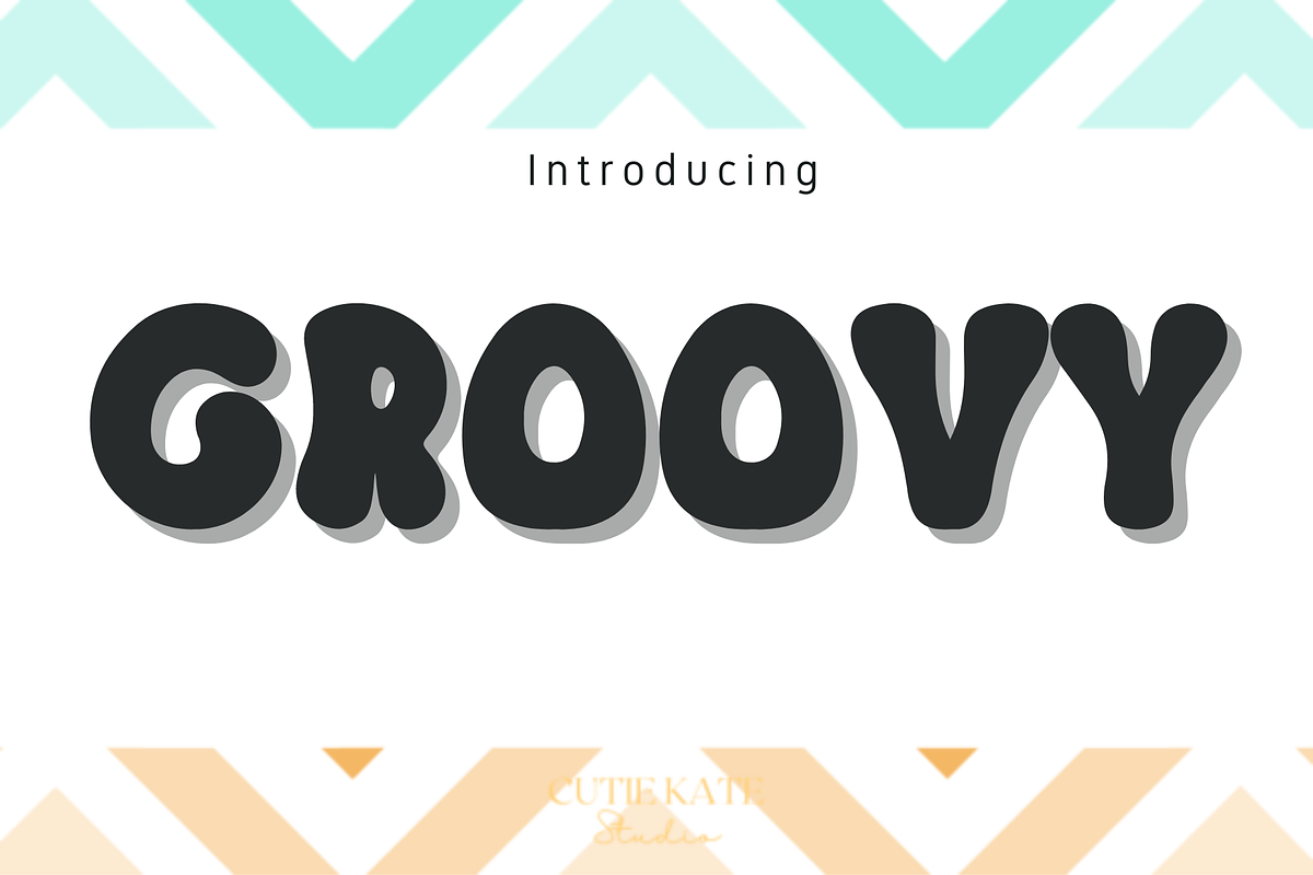 Groovy Font, a Sans Serif Font by Cutie_Kate_Studio (Photo 1 of 6)