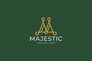 Golden Majestic Letter M Logo, a Branding & Logo Template by Signatoro
