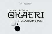 Okaeri - Japan Inspired Display Font, a Font by Struvictory.art (Thumbnail 1 of 8)