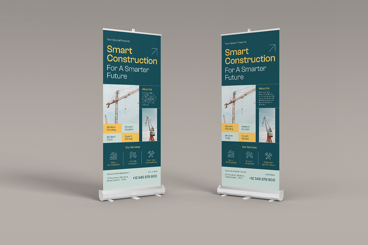 Green Construction Services Banner, a Print Template by Neermana (Photo 2 of 4)