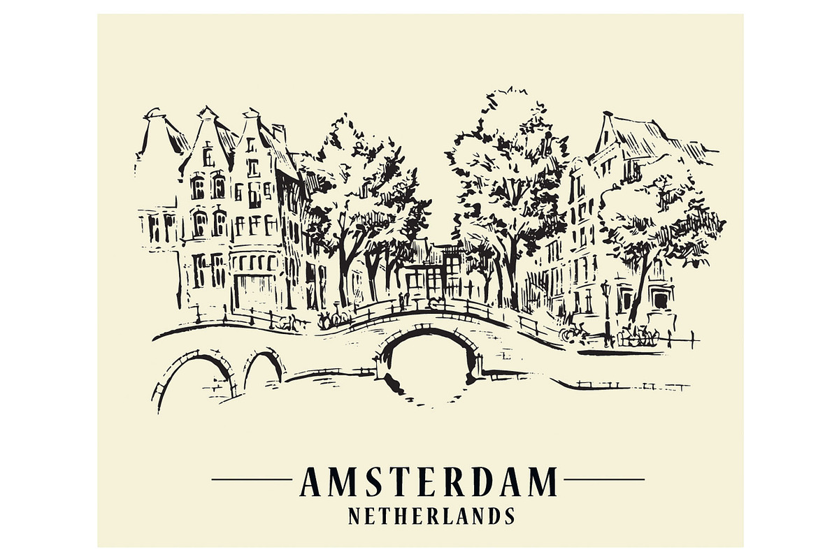 Amsterdam Hand Drawn Sketches, an Illustration by Penndpaper (Photo 2 of 16)