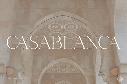 Casablanca - Sleek & Exotic Serif, a Serif Font by Alubia design