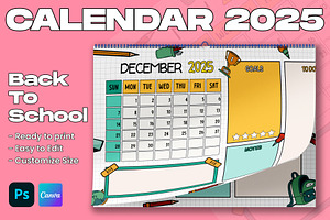 Annual Calendar 2025 Back to School