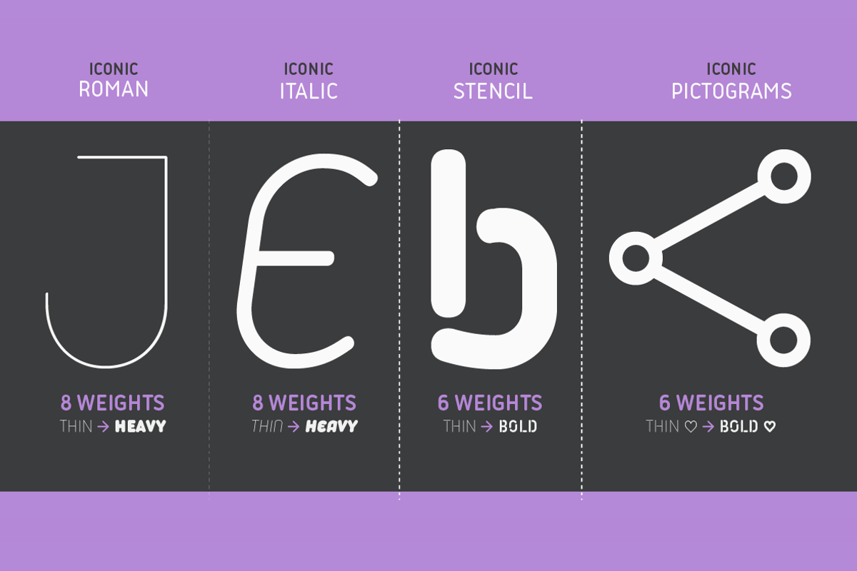 Iconic - 30 fonts preview 4