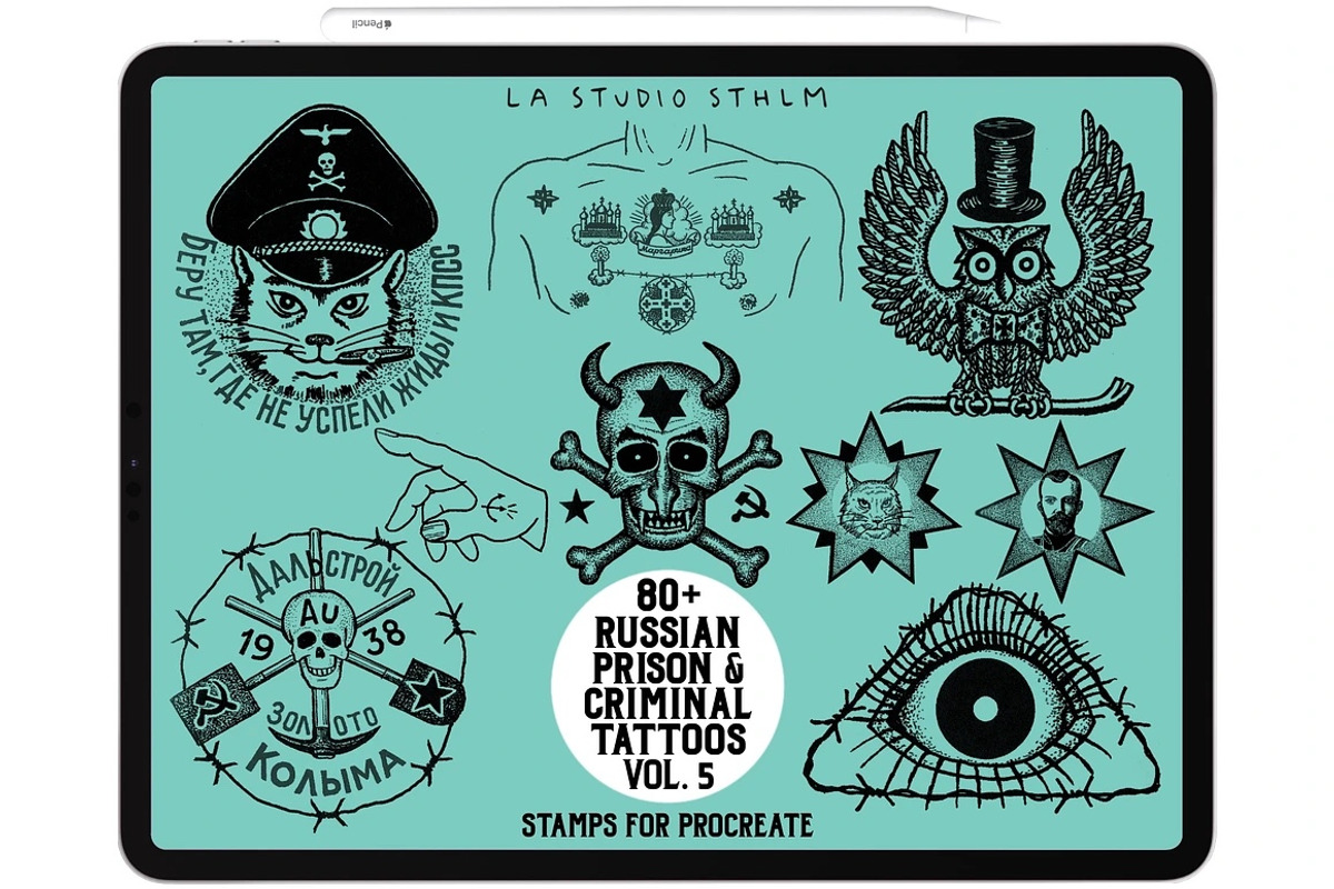 Bundle Prison&CriminalTattoos-Stamps, a Brush Add-On by LA Studio Sthlm (Photo 6 of 13)