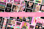 Pastel Neon Instagram Templates, a Social Media Template by SunshineStudioBoutique (Thumbnail 3 of 10)