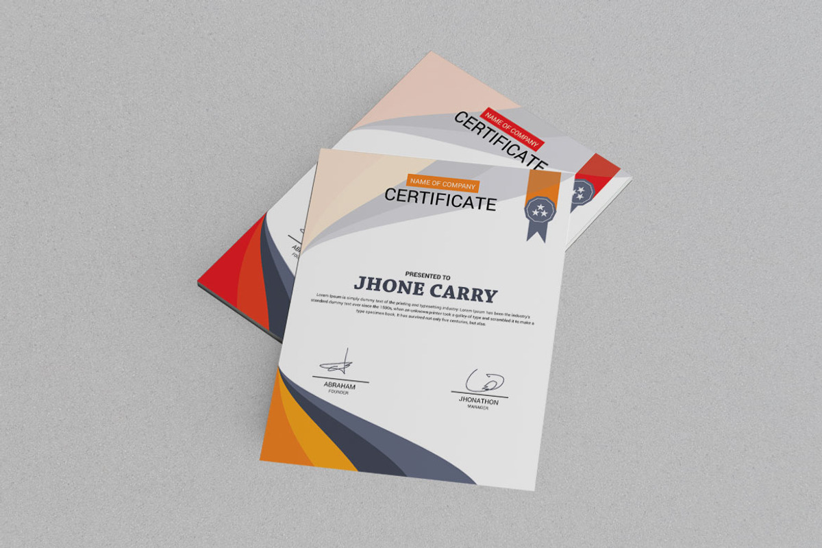Certificate Template Design, a Stationery Template by BrandlyTemplate (Photo 4 of 6)