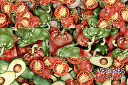 Veggies, a Pattern Graphic by Digital Art Creations (Thumbnail 3 of 7)