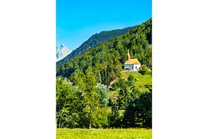 St anna chapel at graun im stock photo containing italy and alps, an Architecture Photo by Leonid Andronov