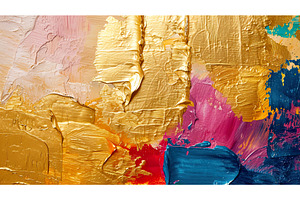 Abstract Impressionism with Gold, a Texture Illustration by Lermont51