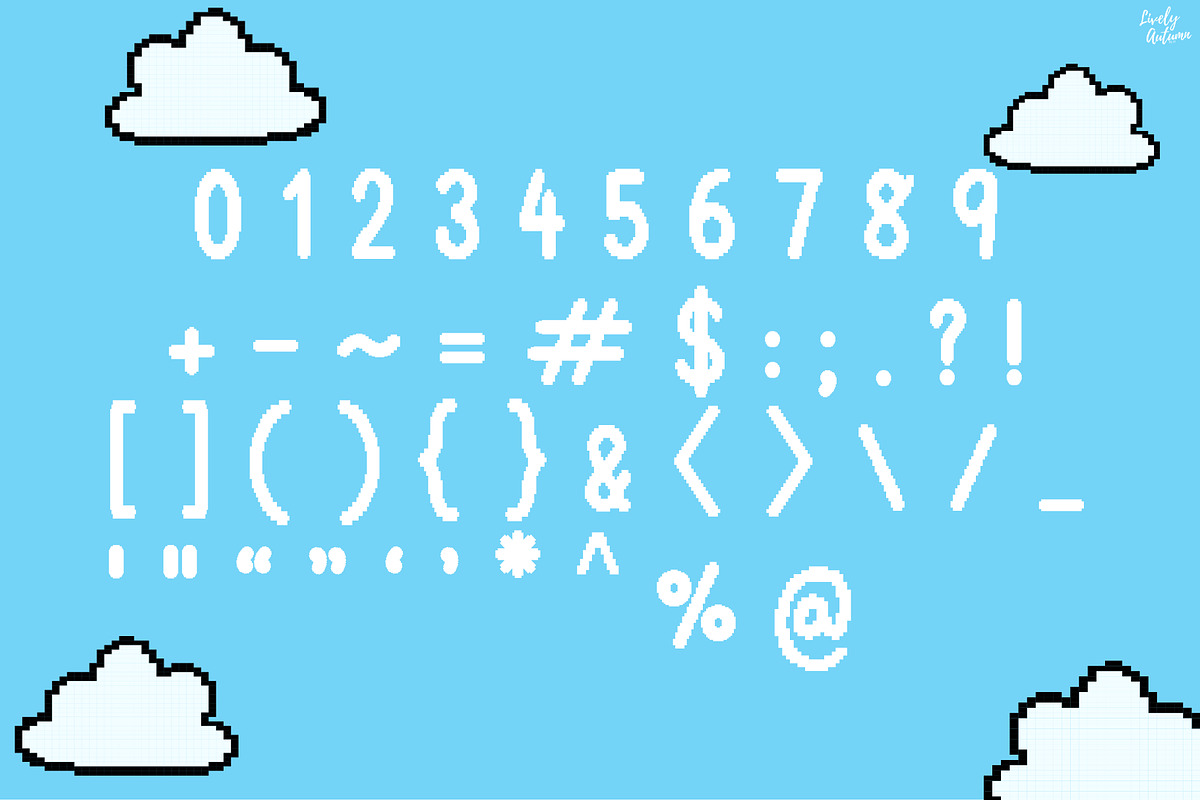 Pixel | Video game pixel font, a Sans Serif Font by LivelyAutumn11.11 (Photo 3 of 5)