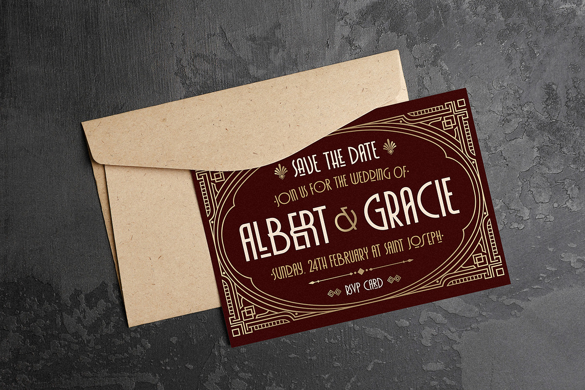 Decomang Art Deco Typeface, a Sans Serif Font by alit design (Photo 14 of 20)