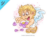 Bundle Cartoon Cupid 03. Tshirt, a Person Illustration by KENO Mascots (Thumbnail 12 of 13)