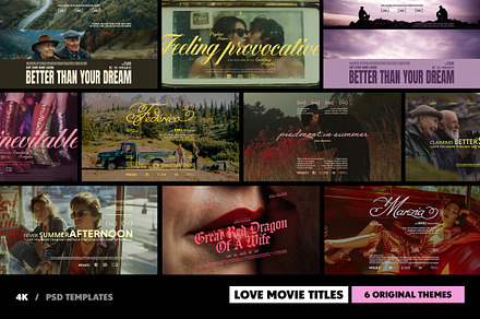 Love Movie Titles Collection, a Templates & Theme by pixelbuddha.net