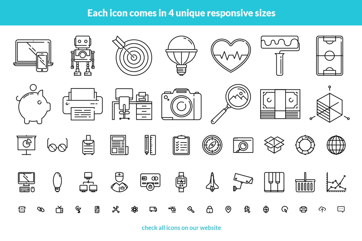 Responsive Icons for IOS and Android preview 2