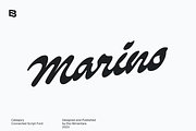 Marino; Brush Script Display Font, a Script Font by Eko Bimantara (Thumbnail 1 of 7)