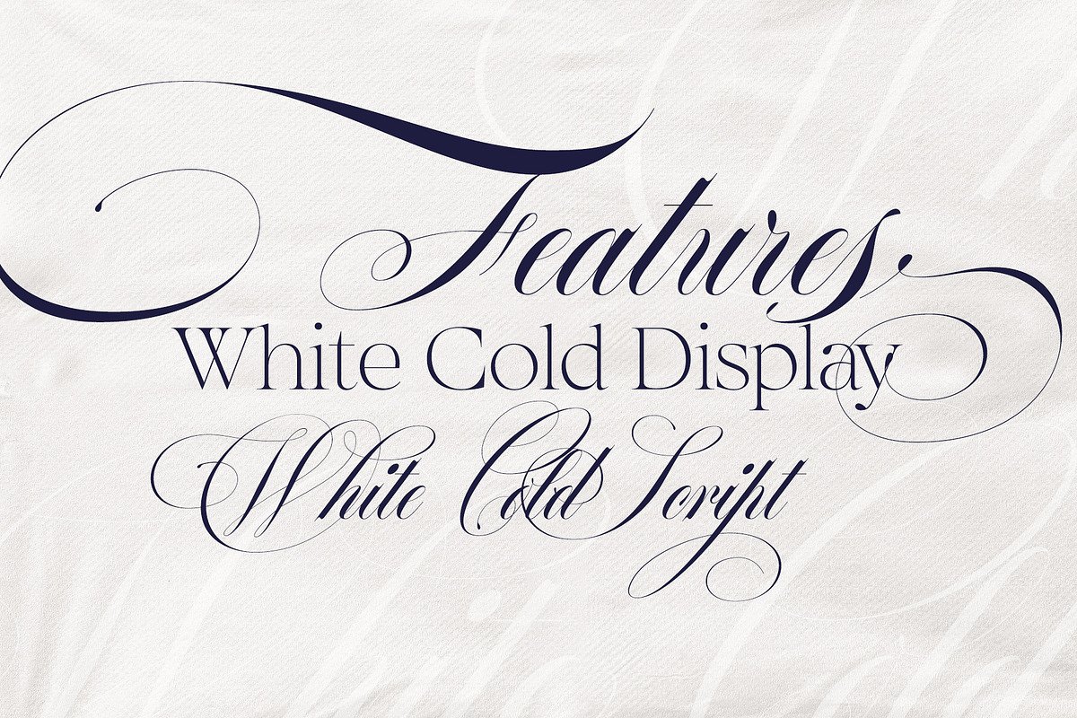 White Cold | Old And Elegant, a Script Font by Alcode (Photo 2 of 14)